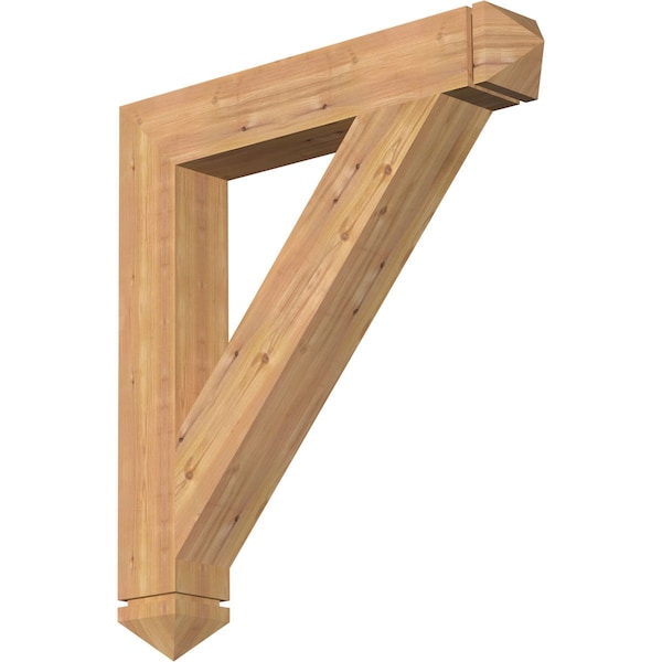 Ekena Millwork Traditional Arts & Crafts Smooth Bracket, Western Red Cedar, 5 1/2"W x 36"D x 40"H BKT06X36X40TRA03SWR - main